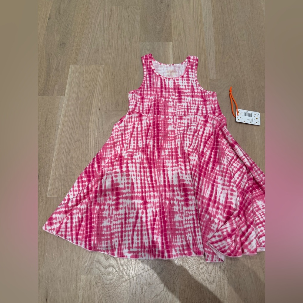 Pink Tie-Dye Sleeveless Dress Egg by Susan lazar